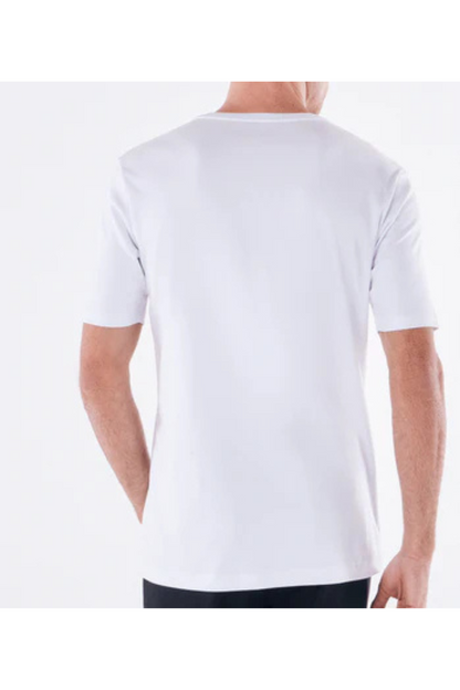 100% pure cotton summer high-end brand men's short sleeve round neck fashionable style half sleeved top breathable T-shirt