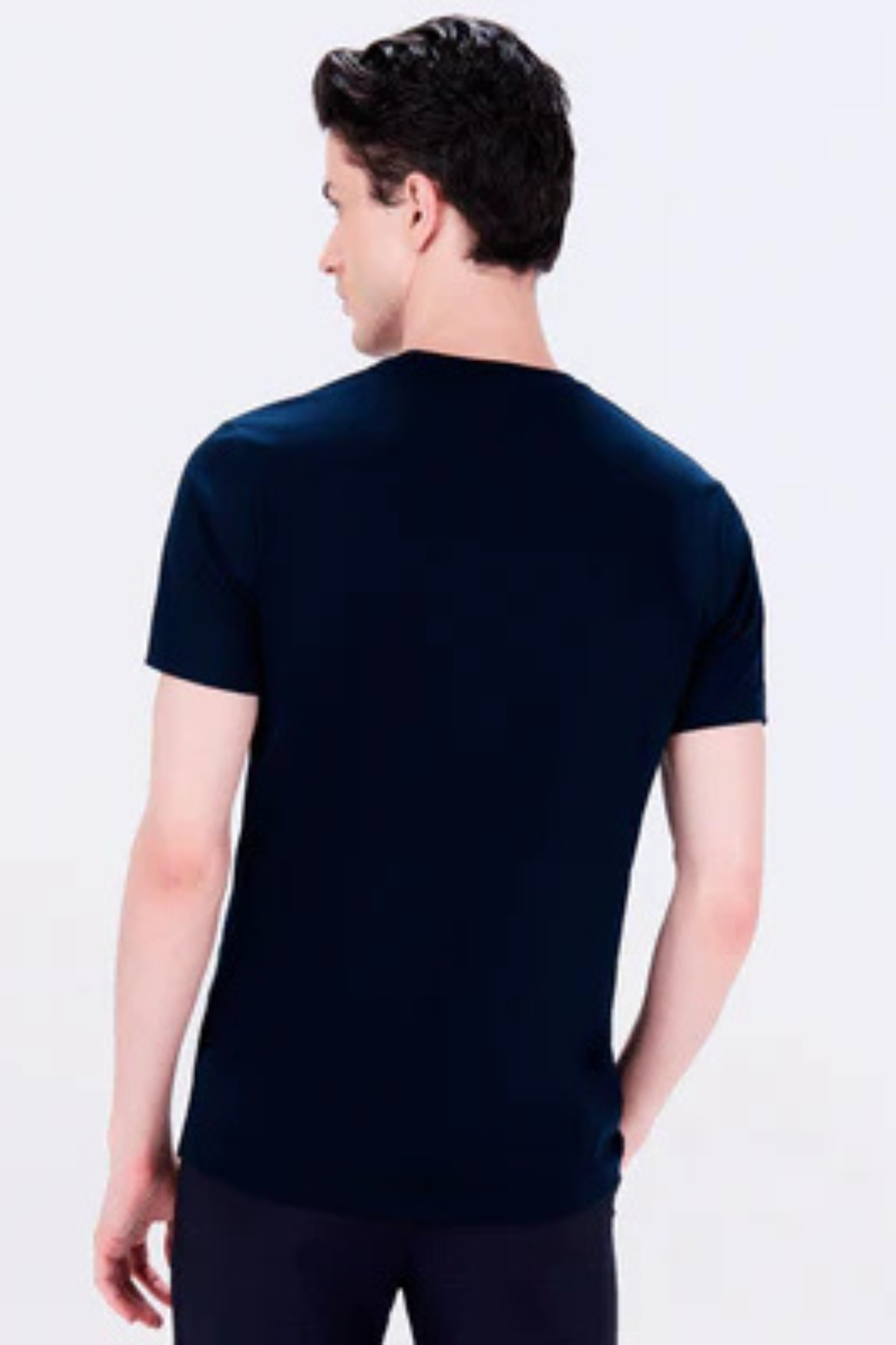 100% pure cotton summer high-end brand men's short sleeve round neck fashionable style half sleeved top breathable T-shirt