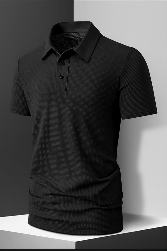 New Men's Casual Short Sleeve Polo Shirt, Solid Color, Breathable, Comfortable, Versatile for Summer