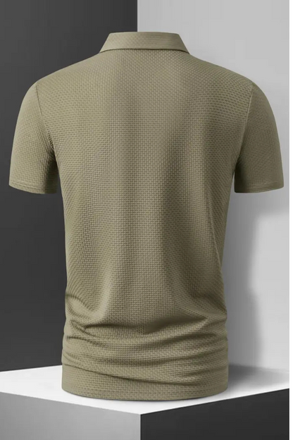 New Men's Casual Short Sleeve Polo Shirt, Solid Color, Breathable, Comfortable, Versatile for Summer