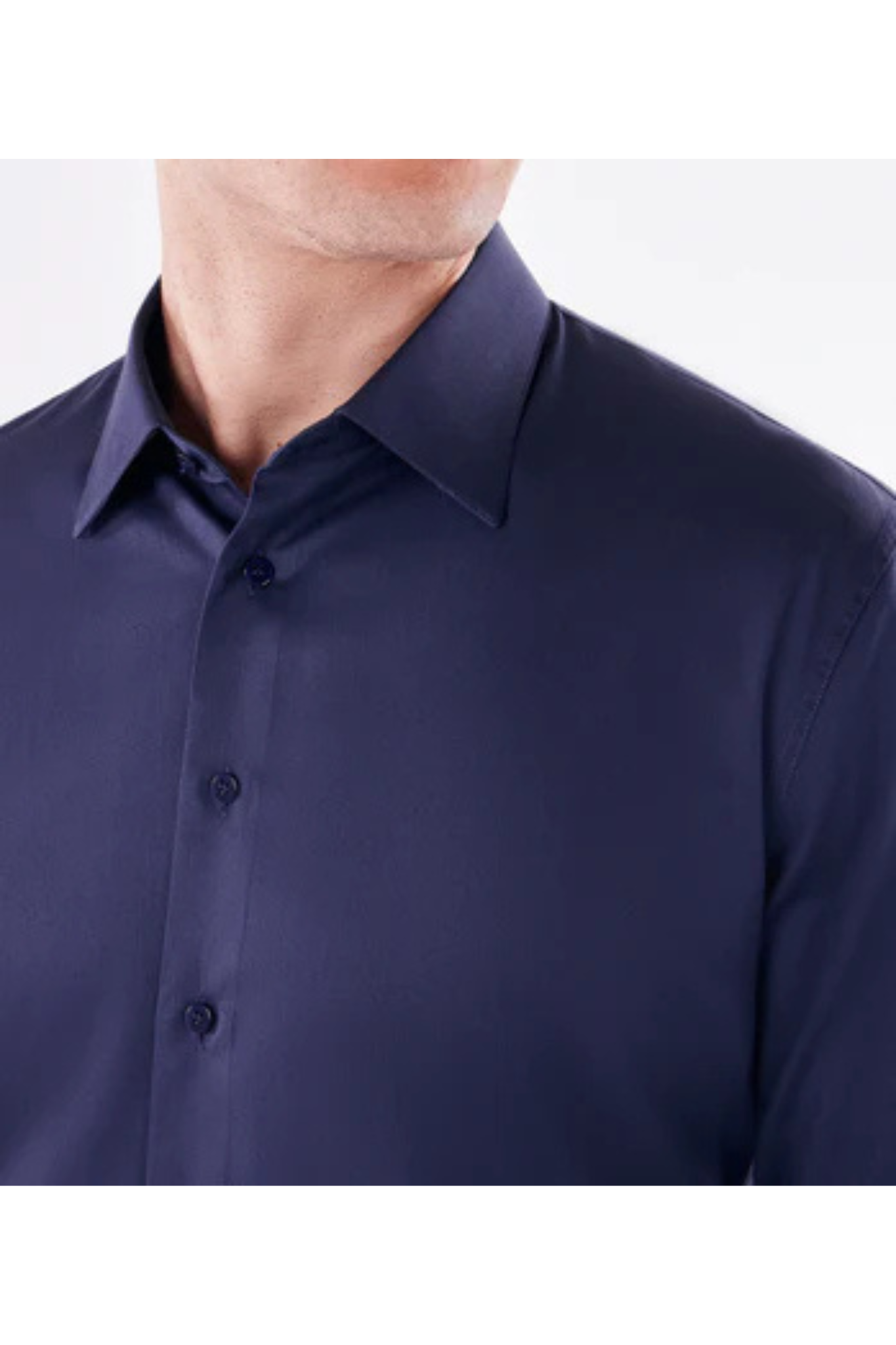 New men's plus size solid color dress shirt