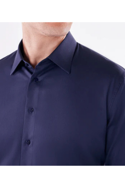 New men's plus size solid color dress shirt