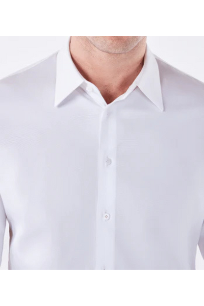 New men's plus size solid color dress shirt