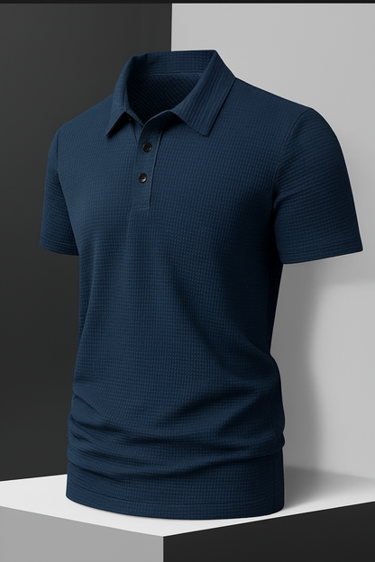 New Men's Casual Short Sleeve Polo Shirt, Solid Color, Breathable, Comfortable, Versatile for Summer