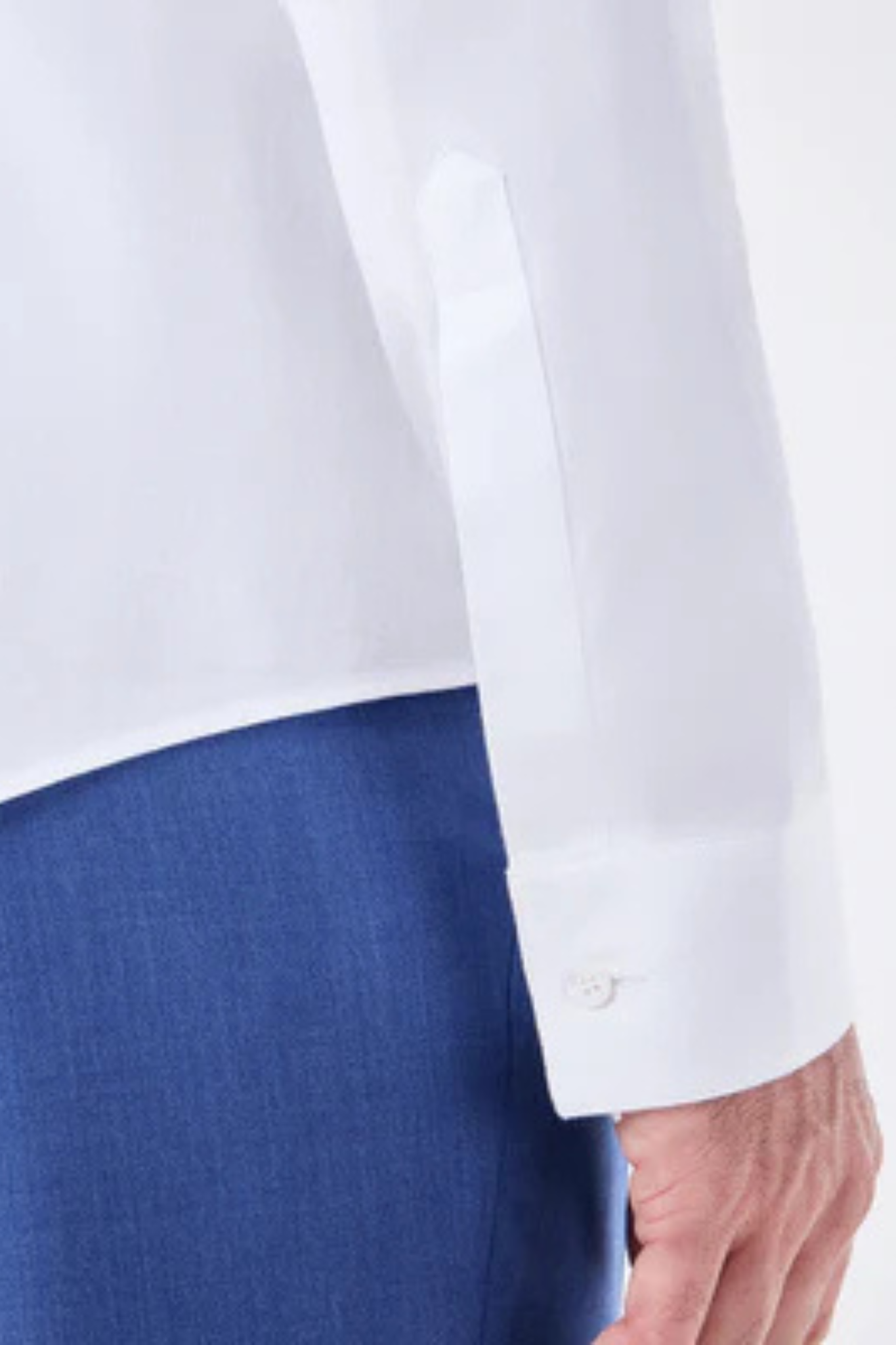 New men's plus size solid color dress shirt